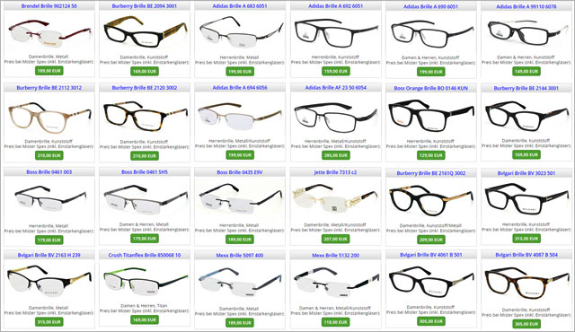 Brillengestelle vergleichen, Brillenarten unterscheiden