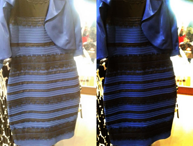 Kleid blau-schwarz oder gold-weiss??