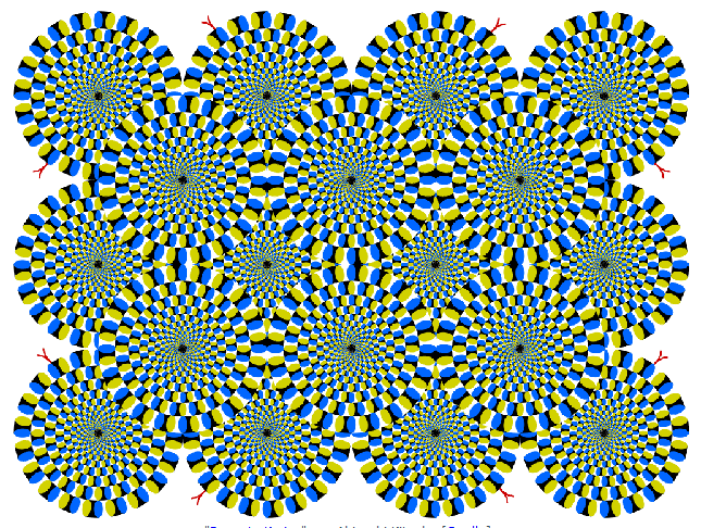 Optische Illusion: rotating snake