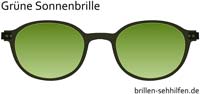 Sonnenbrille mit grün getöntem Glas